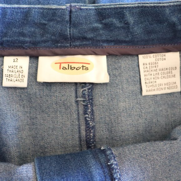 Talbots Skirt Womens Size 12 Blue Maxi Long Denim - Picture 4 of 4